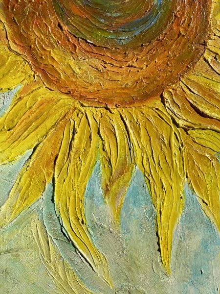 Additional view 1: Contemporary Art Flower Painting The storm has passed. by painter Olesya Getman acrylic wood 