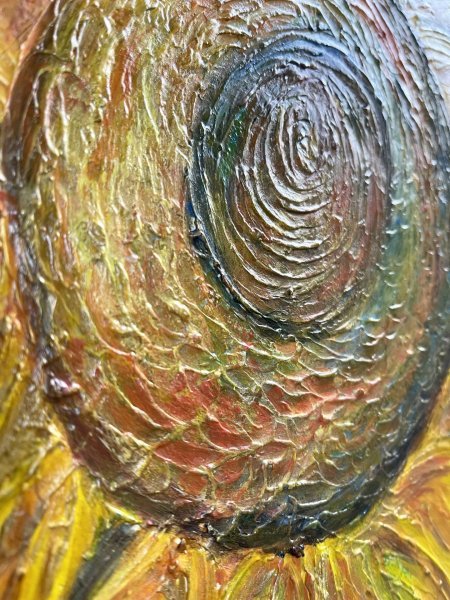 Additional view 3: Contemporary Art Flower Painting The storm has passed. by painter Olesya Getman acrylic wood 