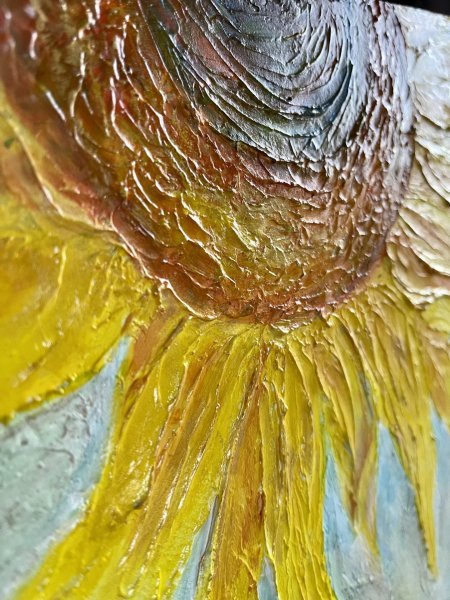Additional view 4: Contemporary Art Flower Painting The storm has passed. by painter Olesya Getman acrylic wood 