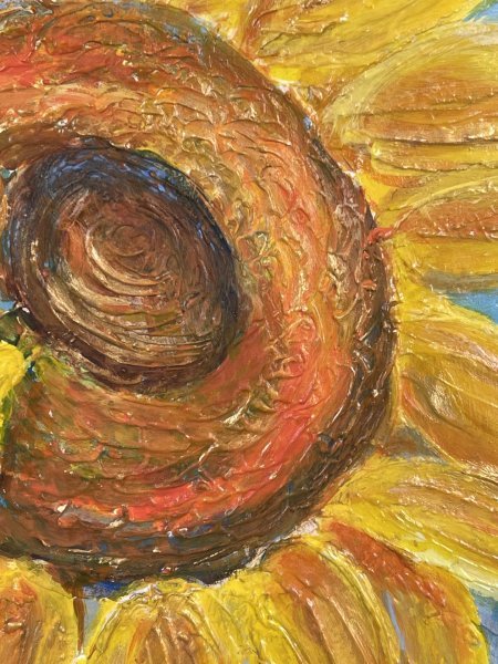 Additional view 6: Contemporary Art Flower Painting The storm has passed. by painter Olesya Getman acrylic wood 