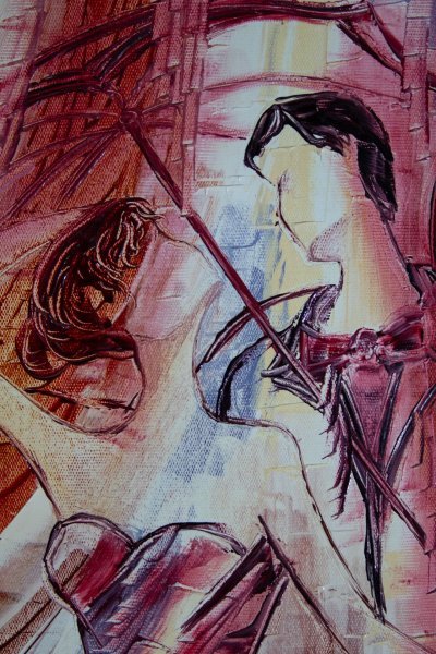 Image supplémentaire 1: Art figuratif Familial Peinture "Aimer", peintre Mher Gevorgyan huile toile 