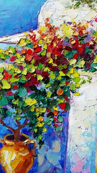 Santorini Greece Painting by Viktoria Lapteva