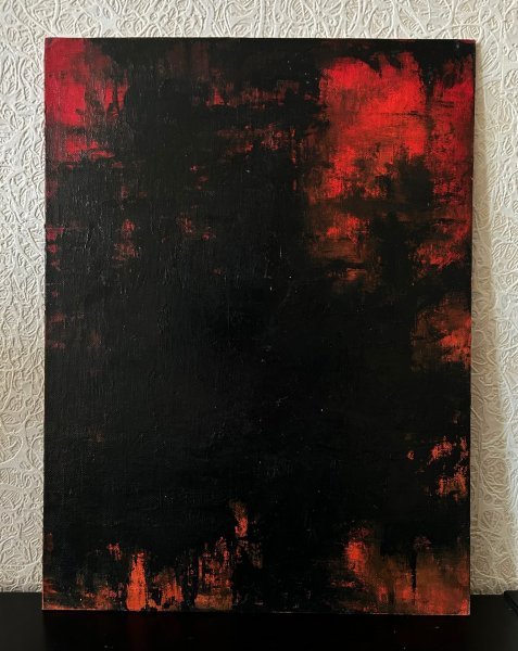 Image supplémentaire 1: Minimalisme Intérieur Peinture "OÙ RENCONTRERONS-NOUS L'AUBE", peintre Marina Gorbachova huile toile 
