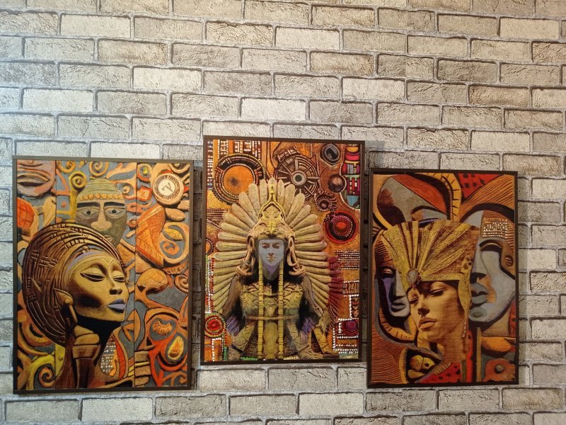 Additional view 8: Pop Art Mythological Painting Sirius. Canis Major System by painter BURNING BEAUTY mixed method wood 
