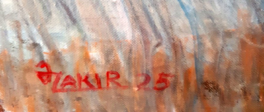 Dodatkowy obraz 2: Sztuka współczesna Animalizm Malarstwo "Dziewczyna z kotem", malarz Zakir Ahmedov olej płótno 