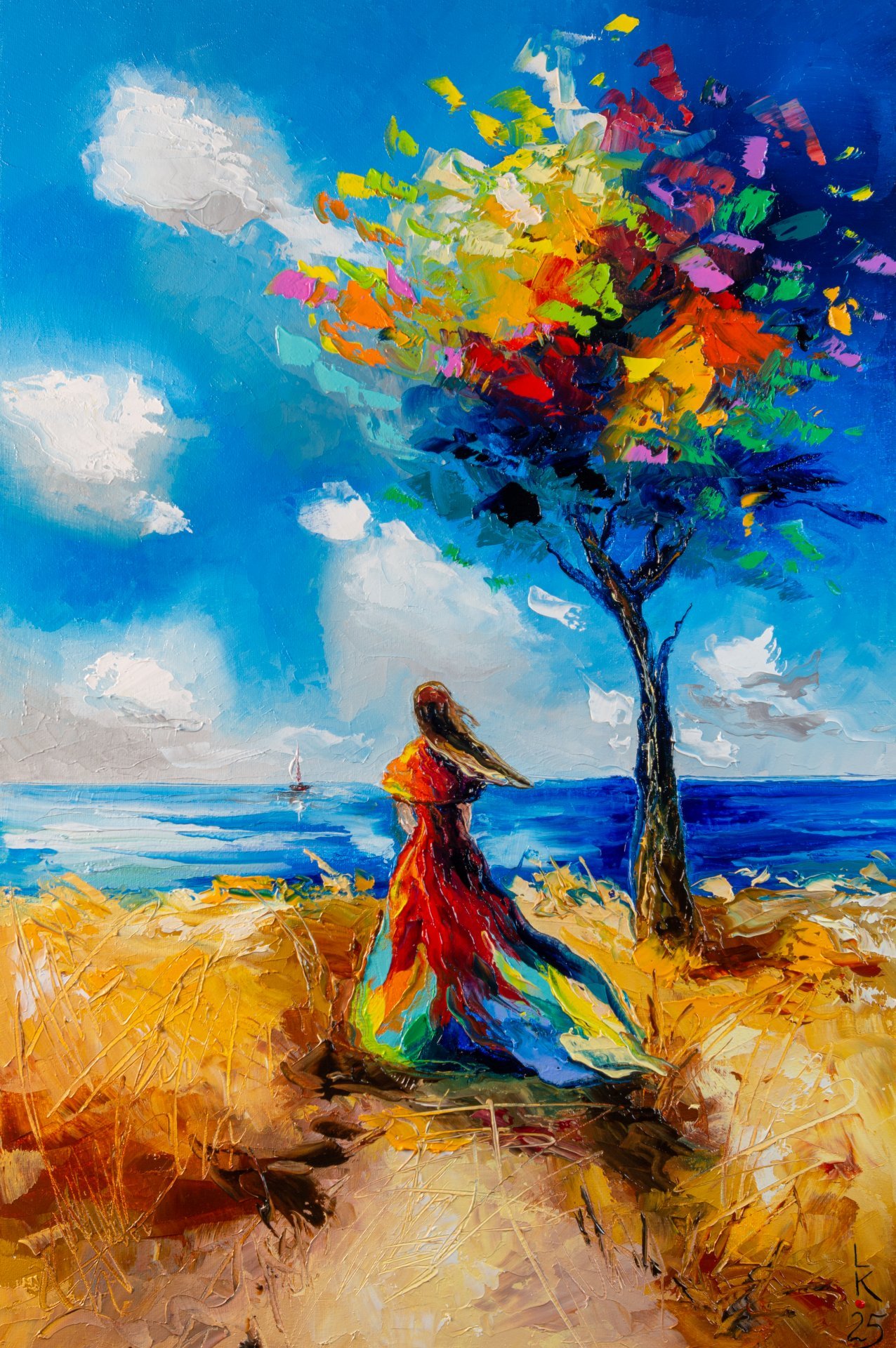 Where Dreams Meet the Horizon Painting by Liubov Kuptsova