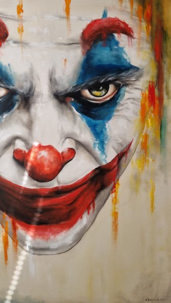 Imagen adicional 6: Abstraccionismo Retrato Pintura "Joker: La mirada penetrante", pintor Natalya Bazilyuk óleo lienzo 