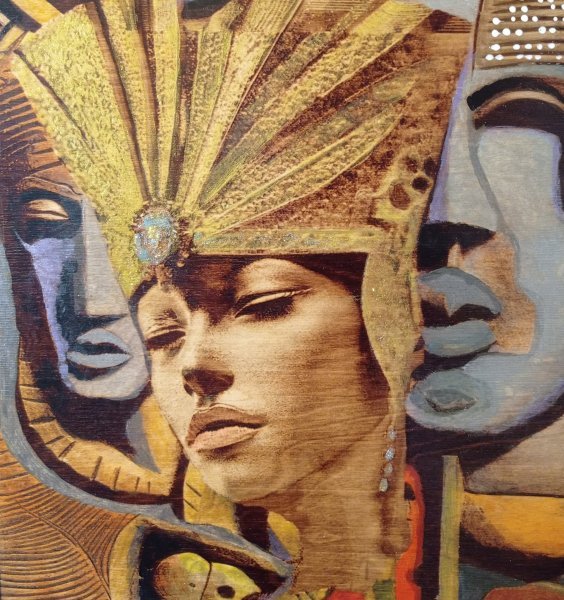 Additional view 1: Pop Art Mythological Painting The departed... by painter BURNING BEAUTY mixed method wood 