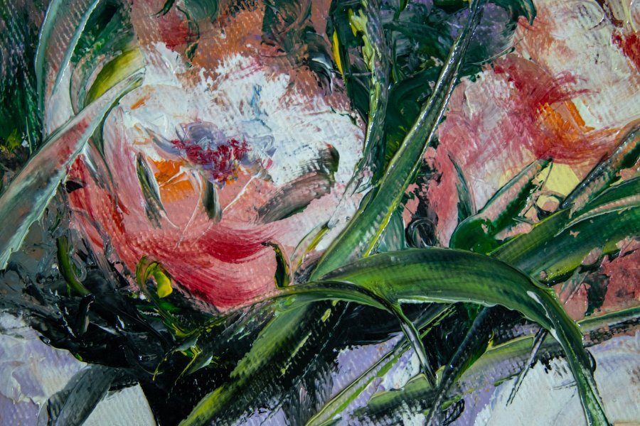 Дополнительное изображение 2: Импрессионизм Цветочный Живопись "Лилии" живописец Mher Gevorgyan масло холст 