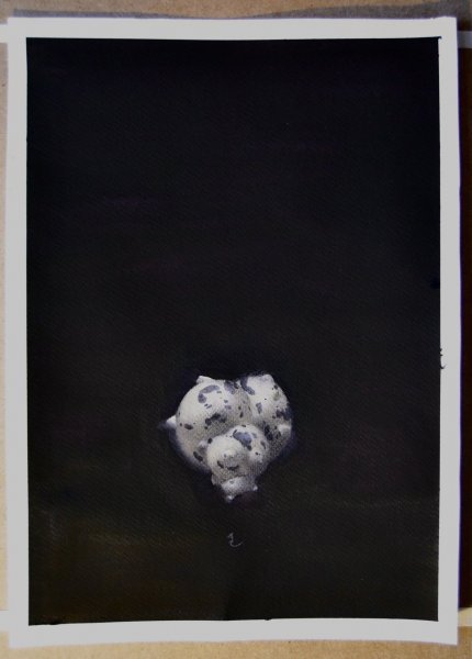 Additional view 1: Surrealism Still-Life Painting 11/20 by painter Mysterious Easel watercolor paper 