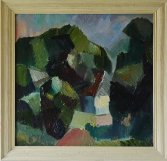 Casa. Paesaggio estivo