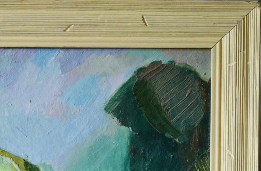 Immagine aggiuntiva 4: Cubismo Paesaggio Pittura "Casa. Paesaggio estivo", pittore Mariya Drozdova olio cartone 