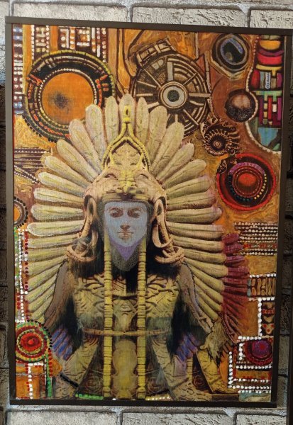 Additional view 1: Pop Art Mythological Painting Civilizer. Ancients by painter BURNING BEAUTY mixed method wood 