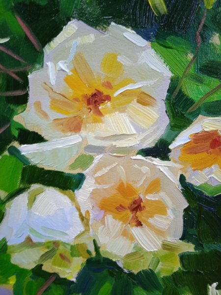 Image supplémentaire 1: Réalisme Floral Peinture "Fleurs", peintre Anton Babenko huile carton 