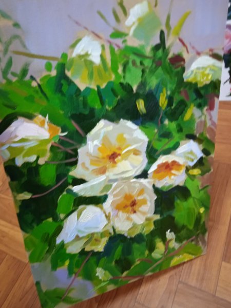 Image supplémentaire 4: Réalisme Floral Peinture "Fleurs", peintre Anton Babenko huile carton 