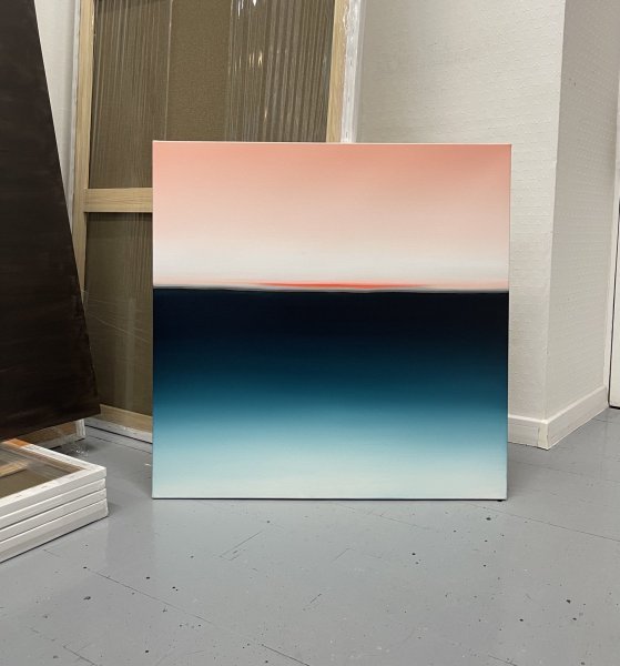 Additional view 3: Minimalism Marine Art Painting Horizon of Emotions #86 by painter Larissa Uvarova oil canvas 
