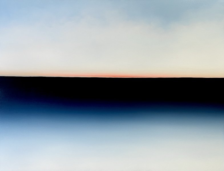 Minimalisme Intérieur Peinture "Horizon d'émotions #99" peintre Larissa Uvarova huile toile 