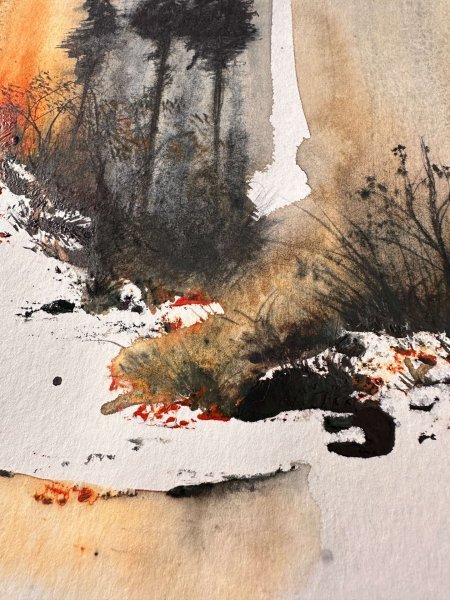 Immagine aggiuntiva 1: Astrattismo Paesaggio Grafica "A8", illustratore Noumenona acquerello carta 