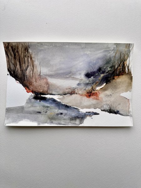 Immagine aggiuntiva 3: Espressionismo Paesaggio Pittura "A1", pittore Noumenona acquerello carta 