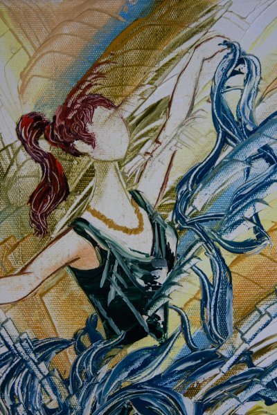 Image supplémentaire 1: Art figuratif Familial Peinture "Ballerine", peintre Mher Gevorgyan huile toile 