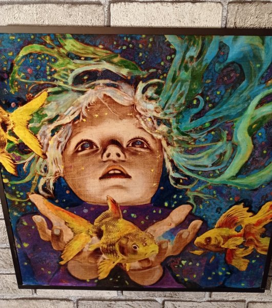 Additional view 4: Academic Art Mythological Painting Desire / Desire by painter BURNING BEAUTY mixed method wood 