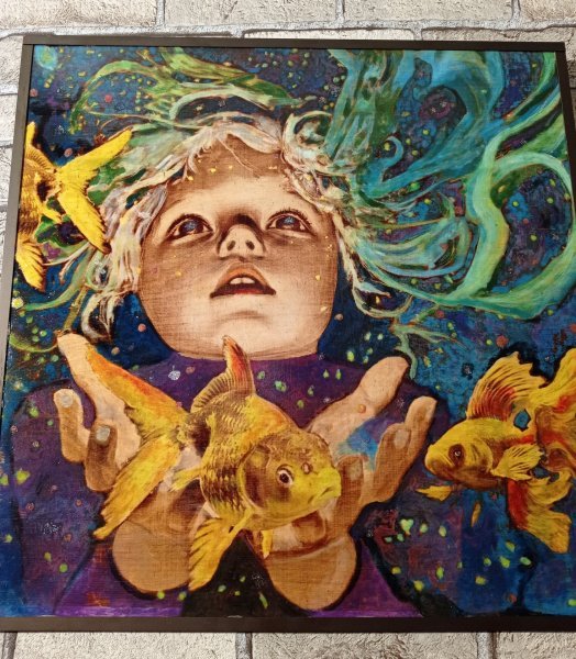 Additional view 9: Academic Art Mythological Painting Desire / Desire by painter BURNING BEAUTY mixed method wood 