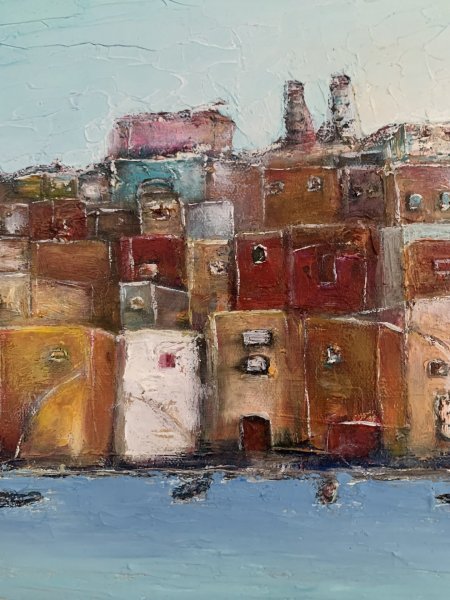 Historic Procida Coastal Beauty Drawing - Dora Kalinova