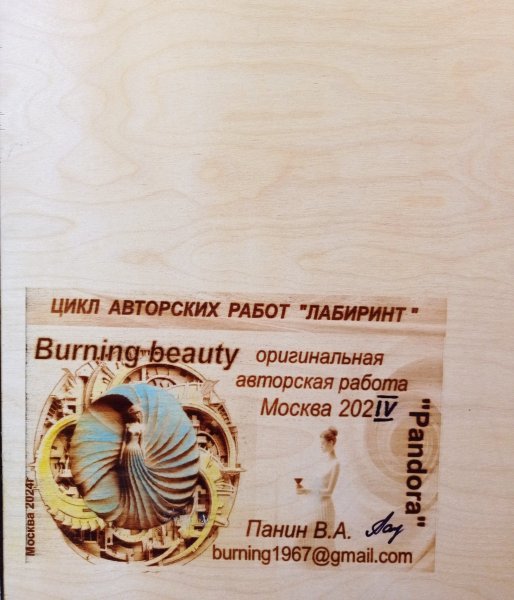 Additional view 5: Pop Art Mythological Painting Pandora by painter BURNING BEAUTY mixed method wood 