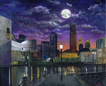 Centrum miasta nocą: Księżycowa noc