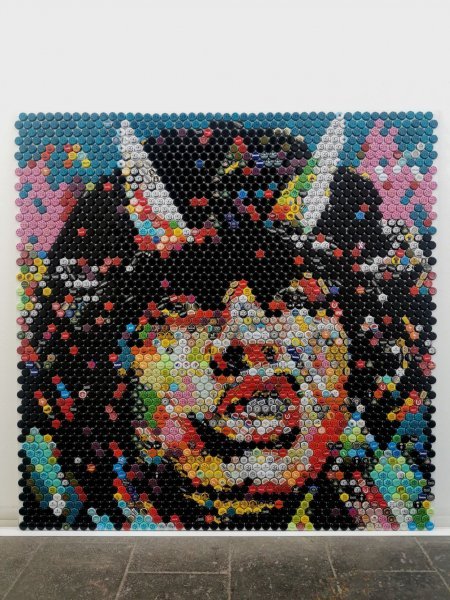 Imagen adicional 4: Arte conceptual Retrato Pintura "Angus Young-ACDC", pintor Henning Leuschner técnica mixta metal 