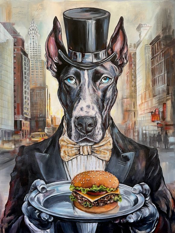 Elegant Dog in Tuxedo New York