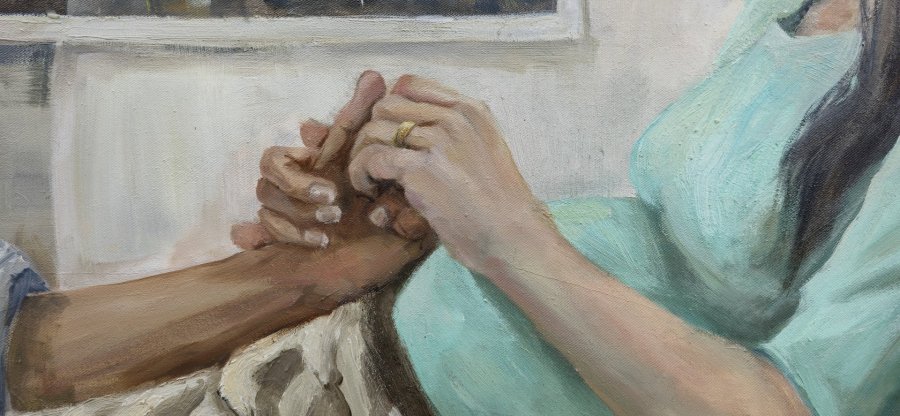 Image supplémentaire 2: Réalisme Familial Peinture "Mort-né", peintre ISPIR huile toile 