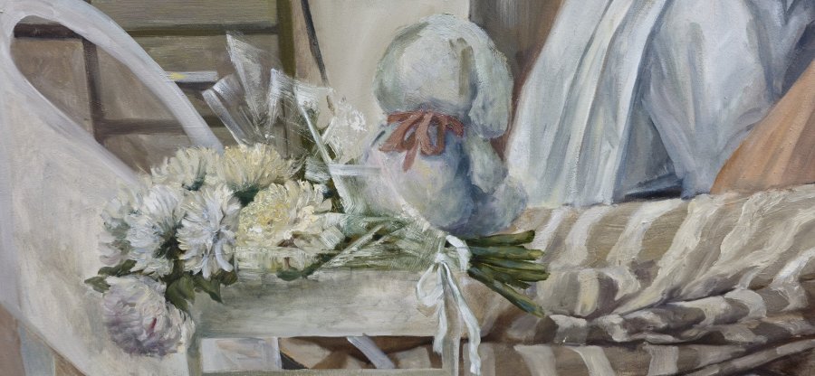 Image supplémentaire 3: Réalisme Familial Peinture "Mort-né", peintre ISPIR huile toile 