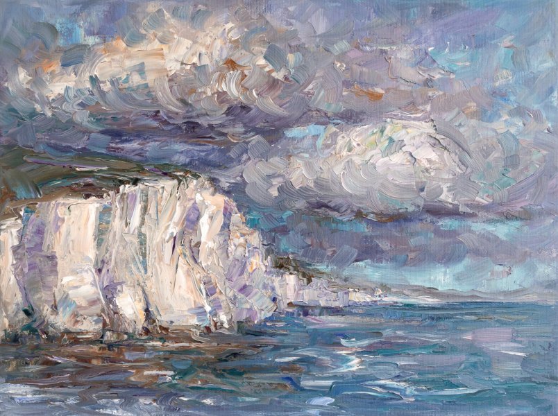 Cliffs Of Dover Painting by Adrienn Pécsek