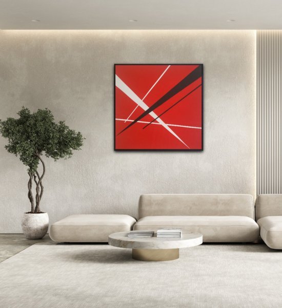 Image supplémentaire 5: Minimalisme Intérieur Peinture "Dynamique de l'espace", peintre Veronika Obushikhina acrylique toile 