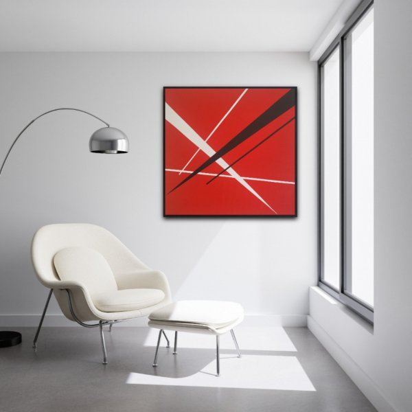 Image supplémentaire 6: Minimalisme Intérieur Peinture "Dynamique de l'espace", peintre Veronika Obushikhina acrylique toile 