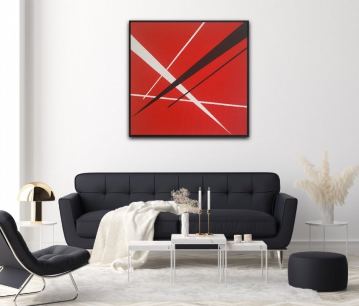 Image supplémentaire 9: Minimalisme Intérieur Peinture "Dynamique de l'espace", peintre Veronika Obushikhina acrylique toile 