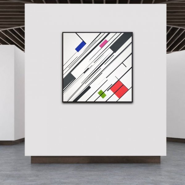 Image supplémentaire 4: Minimalisme Intérieur Peinture "Vecteurs de tension", peintre Veronika Obushikhina acrylique toile 