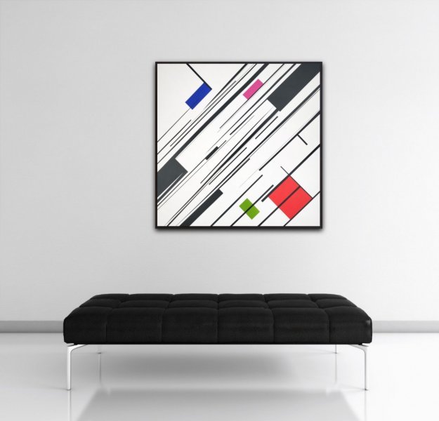 Image supplémentaire 9: Minimalisme Intérieur Peinture "Vecteurs de tension", peintre Veronika Obushikhina acrylique toile 