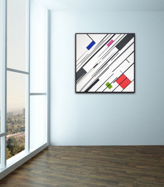 Image supplémentaire 10: Minimalisme Intérieur Peinture "Vecteurs de tension", peintre Veronika Obushikhina acrylique toile 