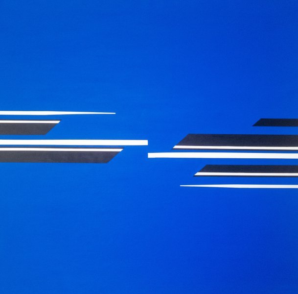 Minimalisme Intérieur Peinture "Champ de tension" peintre Veronika Obushikhina acrylique toile 