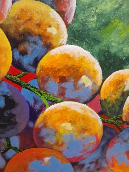 Additional view 1: Impressionism Still-Life Painting Grape Light by painter Anton Zapotochny(Dovzhenko) acrylic canvas 