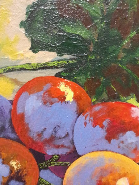 Additional view 2: Impressionism Still-Life Painting Grape Light by painter Anton Zapotochny(Dovzhenko) acrylic canvas 