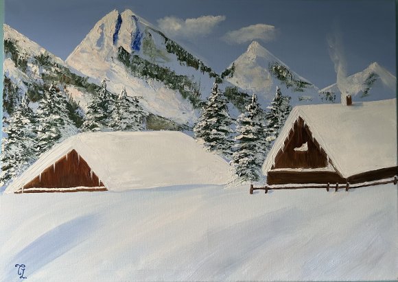 Winter day in the Alps