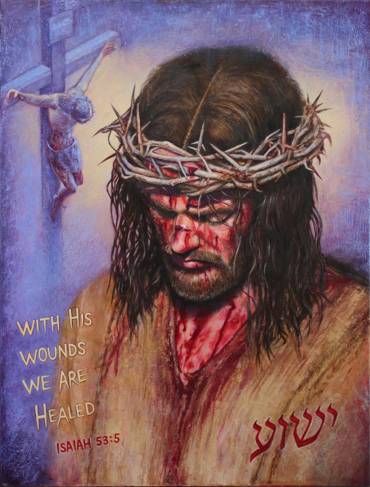 The suffering of Jesus Christ Painting by Katerina Karyukova