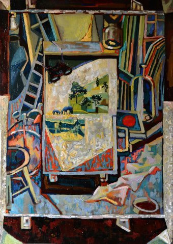 Pintura "Recuerdos en una maleta", pintor Mariya Drozdova óleo lienzo en Jose Art Gallery