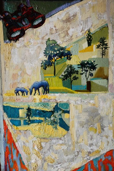 Imagen adicional 3: Moderno Naturaleza muerta Pintura "Recuerdos en una maleta", pintor Mariya Drozdova óleo lienzo 