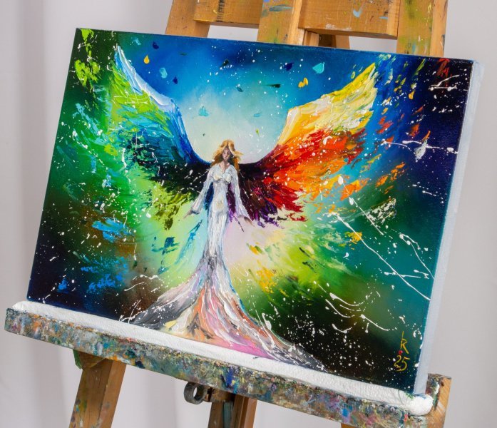 Spectrum Angel Drawing - Liubov Kuptsova - Jose Art Gallery