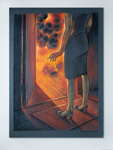 Immagine aggiuntiva 4: Surrealismo Mitologico Grafica "Bene, ciao", illustratore Herobora Myhaylivna Zdraste pastello carta 