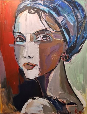 Painting "Stranger" by painter Ostap Dub oil canvas at Jose Art Gallery